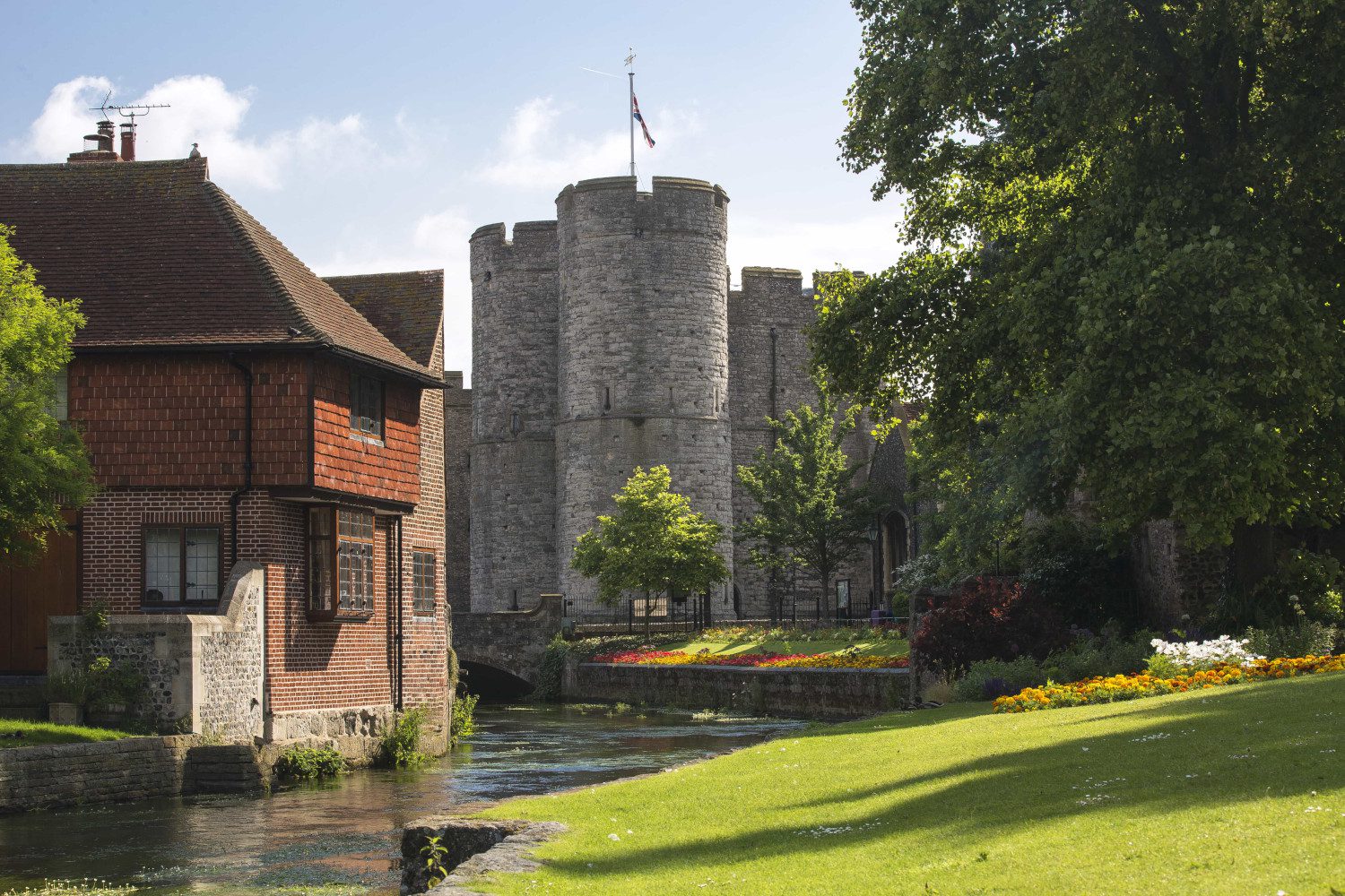 Westgate Towers, Canterbury, with the River Stour